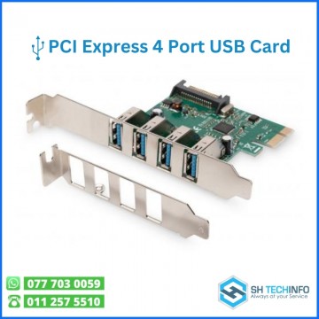 PCI EXPRESS 4 PORT USB 3.0 IO CARD - 6m